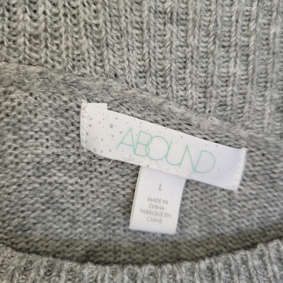 ABOUND Grey Crew Neck Long High Low Sweater - Picture 7 of 14